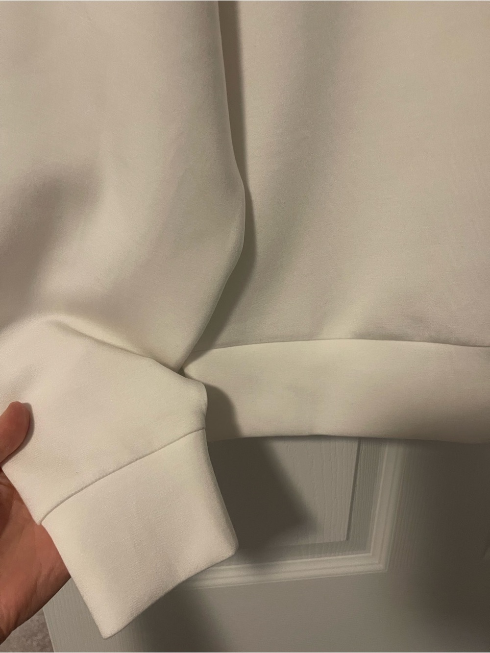 SPANX Air Essential White Crewneck Sweatshirt - Picture 4 of 6